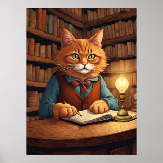 bibliotheekkat #18 poster (Voorkant)