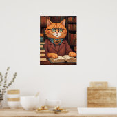 bibliotheekkat #19 poster (Keuken)
