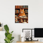 bibliotheekkat #1 poster (Thuiskantoor)