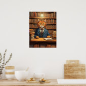 bibliotheekkat #20 poster (Keuken)