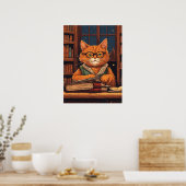 bibliotheekkat #21 poster (Keuken)