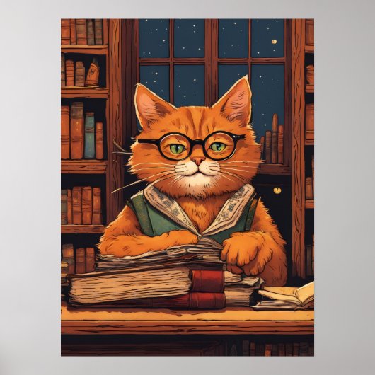 bibliotheekkat #21 poster (Voorkant)