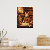 bibliotheekkat #2 poster (Keuken)