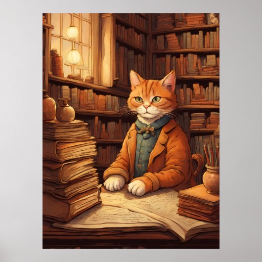 bibliotheekkat #2 poster (Voorkant)