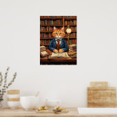 bibliotheekkat #3 poster (Keuken)