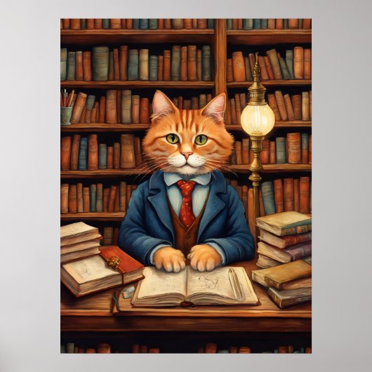 bibliotheekkat #3 poster (Voorkant)