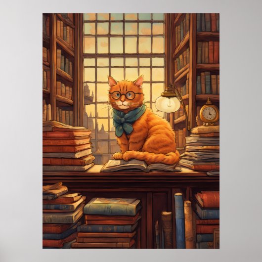 bibliotheekkat #4 poster (Voorkant)