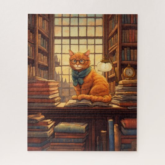 bibliotheekkat #4 puzzel (Verticaal)