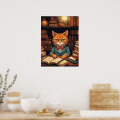 bibliotheekkat #5 poster (Keuken)