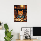 bibliotheekkat #5 poster (Thuiskantoor)