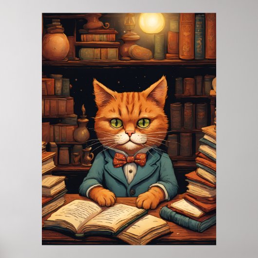 bibliotheekkat #5 poster (Voorkant)