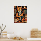 bibliotheekkat #6 poster (Keuken)
