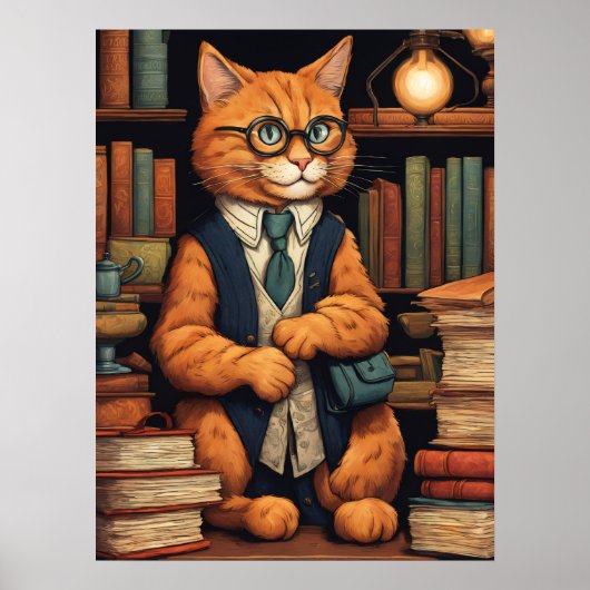 bibliotheekkat #6 poster (Voorkant)