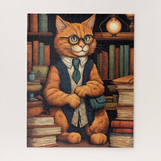bibliotheekkat #6 puzzel (Verticaal)