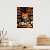 bibliotheekkat #7 poster (Keuken)