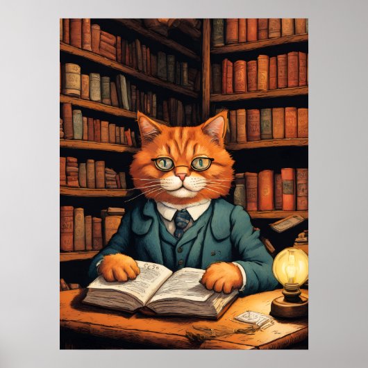 bibliotheekkat #7 poster (Voorkant)