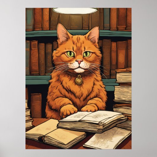 bibliotheekkat #8 poster (Voorkant)