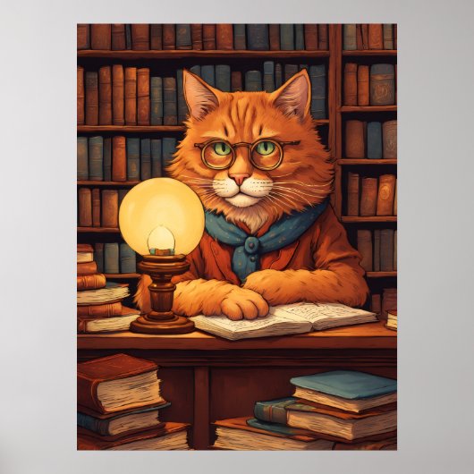 bibliotheekkat #9 poster (Voorkant)