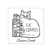  bibliotheekkat rubberstempel (Afrduk)