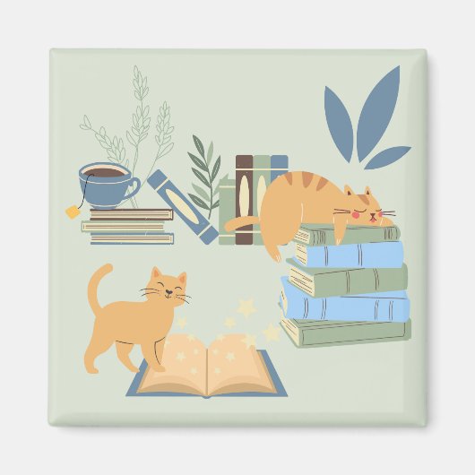 Bibliotheekkatten Magneet (Voorkant)