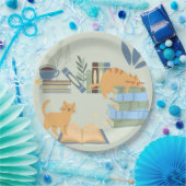 Bibliotheekkatten Papieren Bordje (Feest)