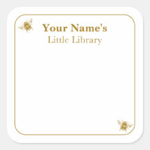 Bibliotheeklabels bijen | Wenskaart Book Gift Labe