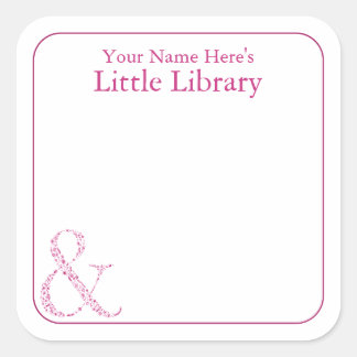 & Bibliotheeklabels | Wenskaart Boek Gift Tag Vierkante Sticker