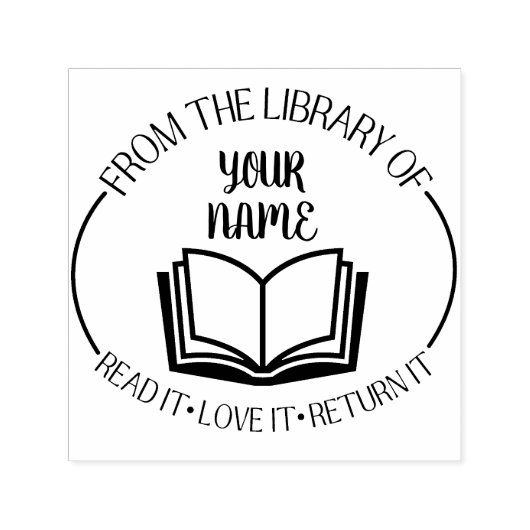 Bibliotheekleraar Zelfinkt Rubberstempel Zelfinktende Stempel (Design)