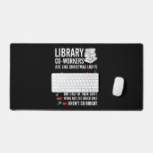 Bibliotheekmedewerkers zijn net kerstverlichting bureaumat (Keyboard & Muis)