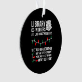 Bibliotheekmedewerkers zijn net kerstverlichting ornament (voorkant)