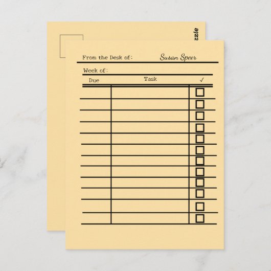 " bibliotheekpas Post-it Notes-gepersonaliseerd Briefkaart (Voorkant / Achterkant)