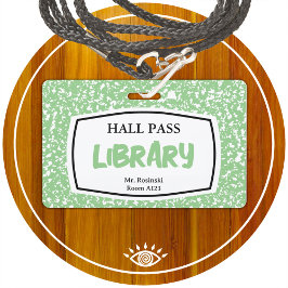 Bibliotheekpas voor compositieboeken voor opvoeder badge