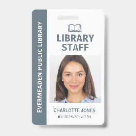 Bibliotheekpersoneel Identificatie Foto ID Badge