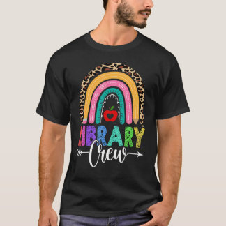 Bibliotheekpersoneel Rainbow Leopard-leraar terug T-shirt