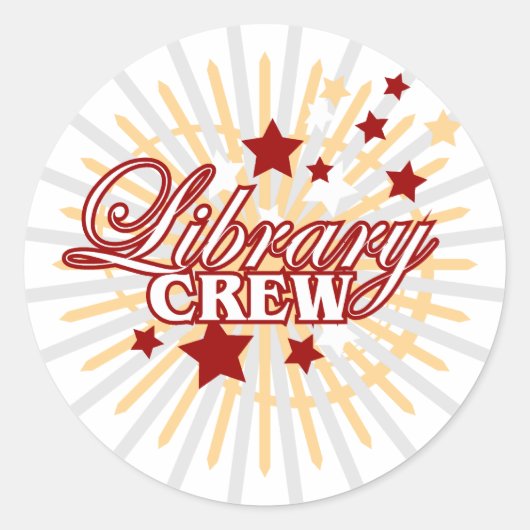 Bibliotheekpersoneel Ronde Sticker (Voorkant)