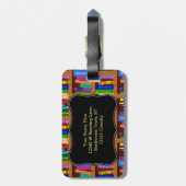 Bibliotheekplank patroon voor bladwijzers bagagelabel (Achterkant verticaal)