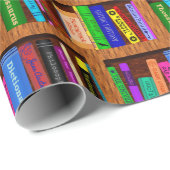 Bibliotheekplank patroon voor lezers cadeaupapier (Rol Hoek)