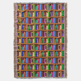 Bibliotheekplank patroon voor lezers deken