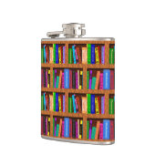 Bibliotheekplank patroon voor lezers heupfles (Links)