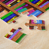 Bibliotheekplank patroon voor lezers legpuzzel (Zijkant)