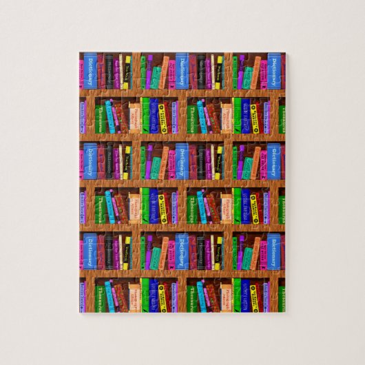 Bibliotheekplank patroon voor lezers legpuzzel (Verticaal)