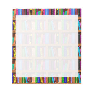 Bibliotheekplank patroon voor lezers notitieblok