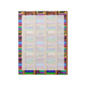 Bibliotheekplank patroon voor lezers notitieblok (Linkerzijde)