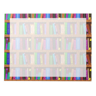 Bibliotheekplank patroon voor lezers notitieblok