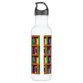 Bibliotheekplank patroon voor lezers waterfles (Achterkant)