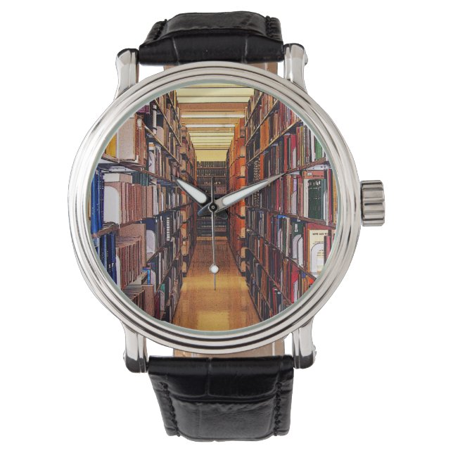 Bibliotheekplanken Horloge (Voorkant)