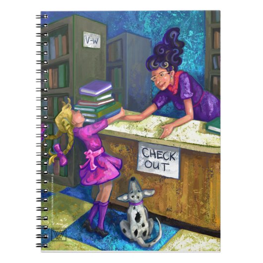 Bibliotheekprogramma Uitchecken Art Notitieboek (Voorkant)