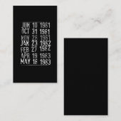 Bibliotheekstempel Geschiedenis Librarian Date Car Visitekaartje (Voorkant / Achterkant)