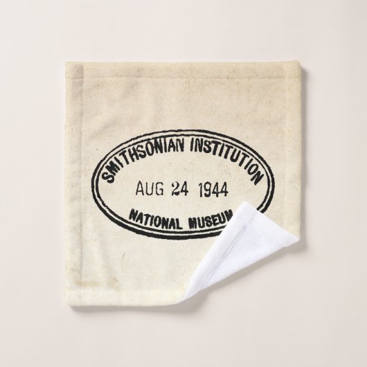 Bibliotheekstempel Smithsonian Institution 1944 Bad Handdoek (Wasdoekje)