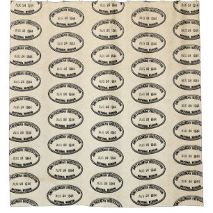 Bibliotheekstempel Smithsonian Institution 1944 Douchegordijn